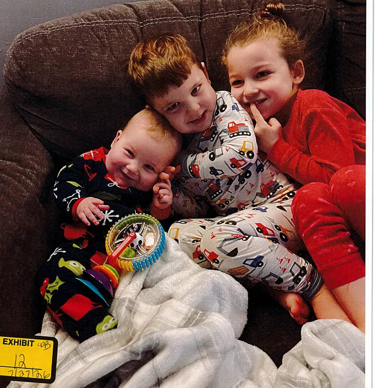 The Clancy children, from left, Callan, Dawson and Cora.