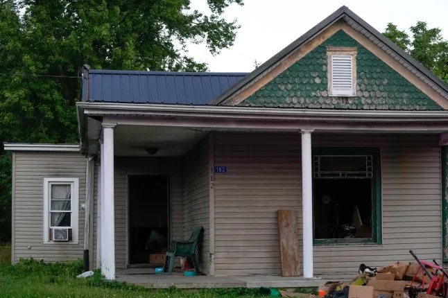 Home on the 100 block of Ohmer Street in Hamden, Vinton County, where state and county authorities say they rescued 16 children living in deplorable conditions, and arrested four adults on June 30, 2026 in Hamden, Ohio.