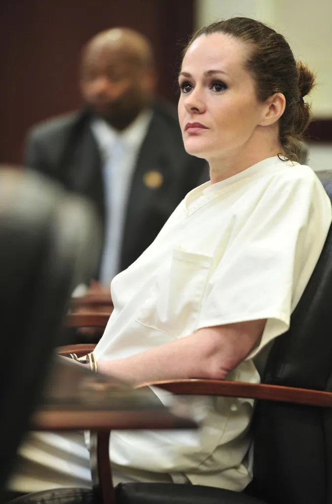 Christa Pike sitting in a courtroom in Nashville, Tennessee.