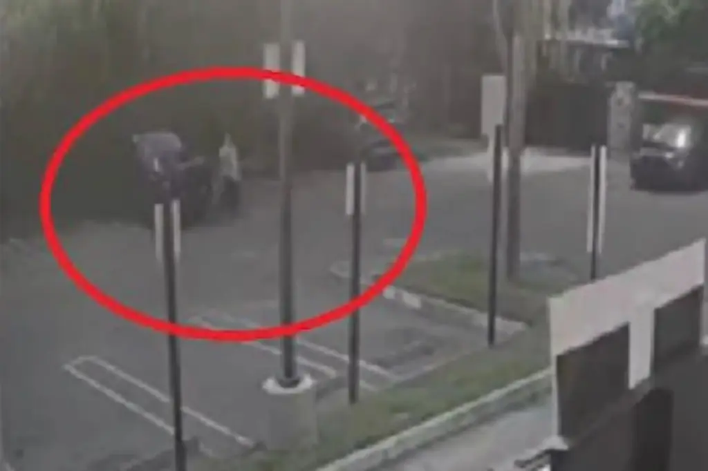 Surveillance footage shows Yuriana Julia Pelaez Calderon in a parking lot.