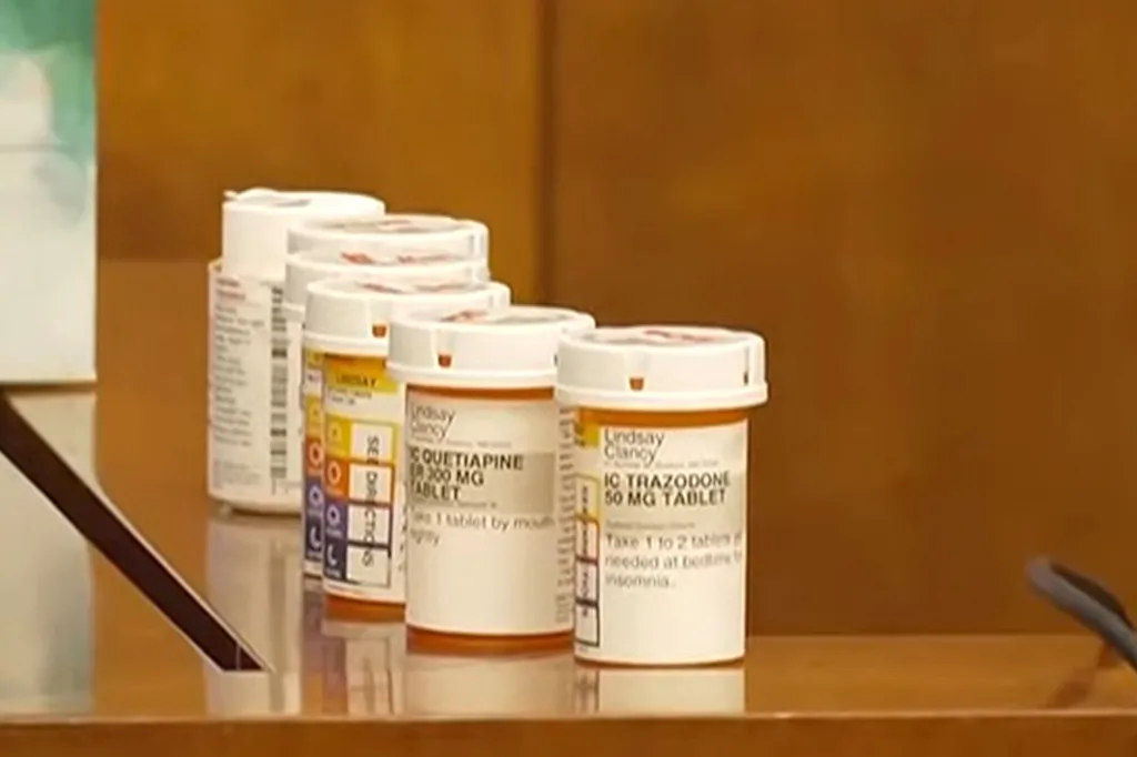 Lindsay Clancy's prescriptions shown as evidence at her murder trial