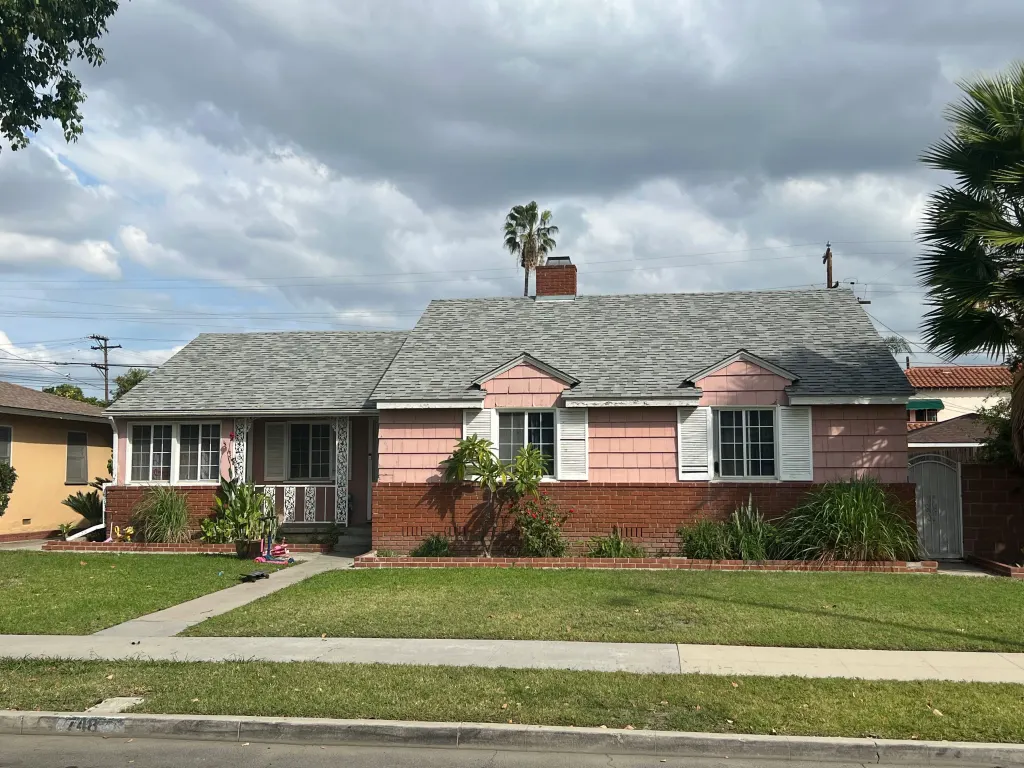 An Anaheim home where a fatal stabbing occurred.