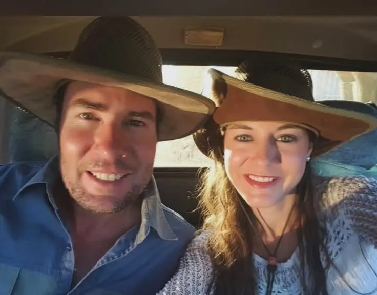 Farmer Donovan Mark with his wife Louise.