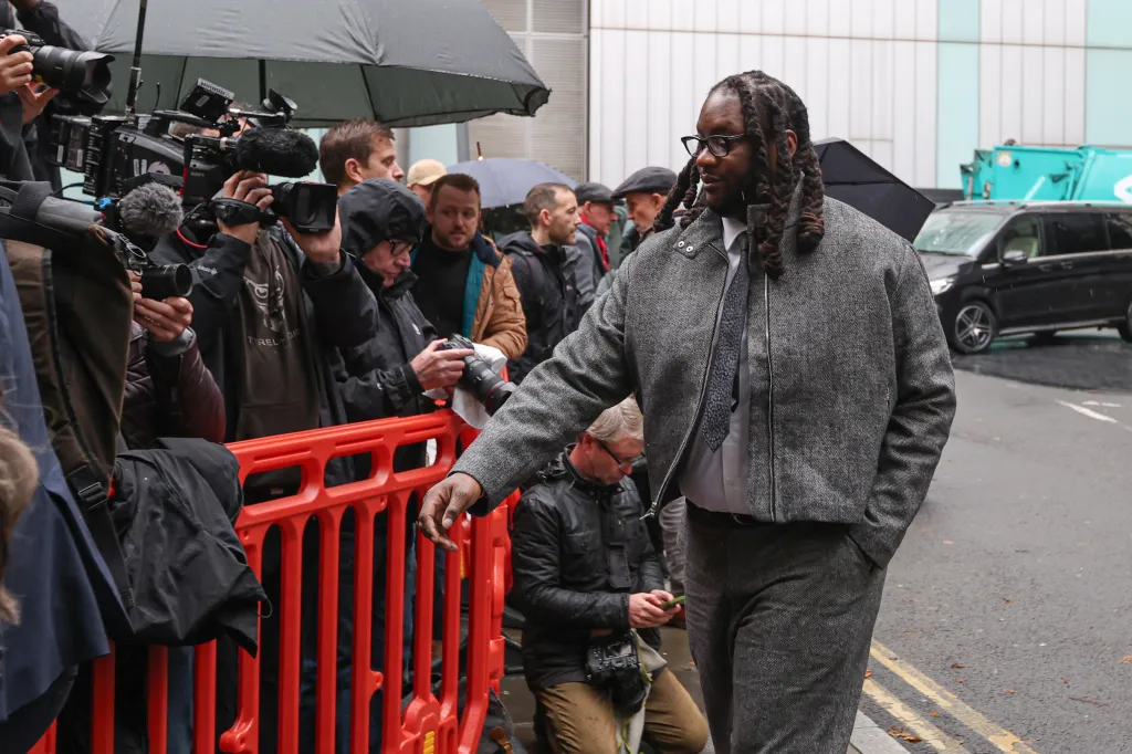 US rapper and music producer Omololu Akinlolu arriving at Southwark Crown Court.