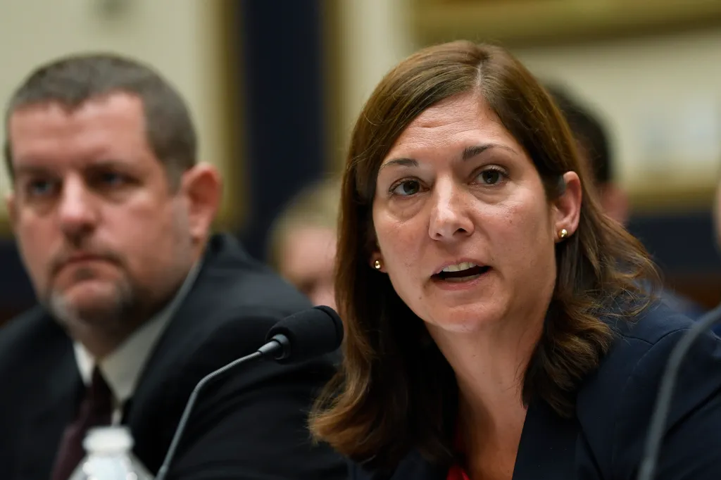 FBI Deputy Assistant Director Nikki Floris testifies before the House Judiciary Committee, with Senior Cybersecurity Advisor Matthew Masterson seated behind her.