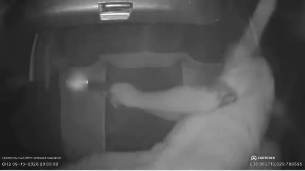 CCTV footage shows a South African father defending his family by shooting at hijackers in Pinetown.