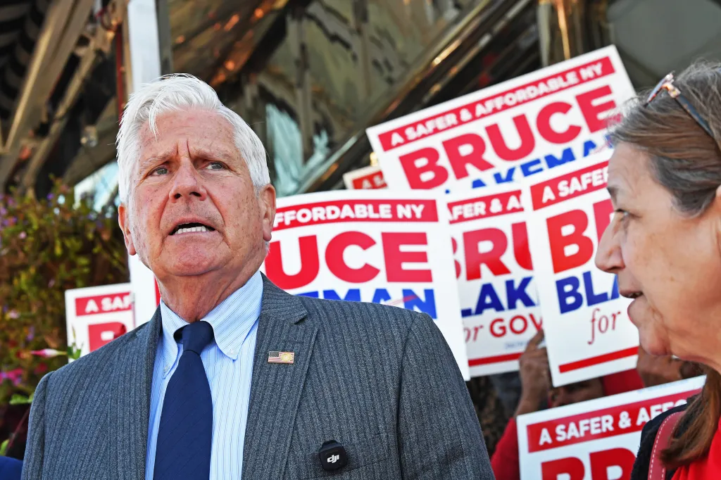 Nassau County Executive Bruce Blakeman campaigns