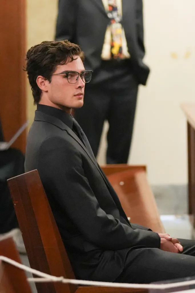 Braden Peters appears in Orleans District Court for his arraignment on rape charges.