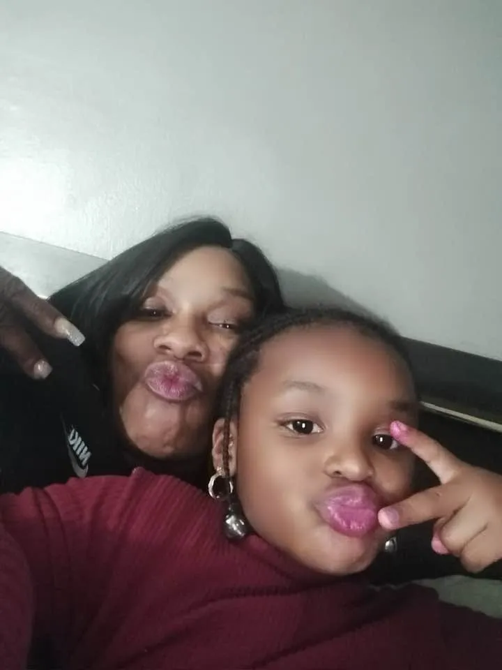 Portia Duncan is seen with her daughter, Jor'Dynn.