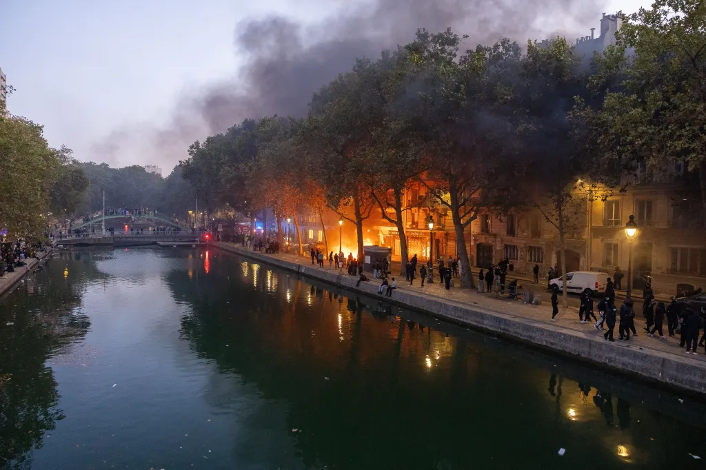 The curfew will be in effect from 11 p.m. Monday until 6 a.m. Tuesday. In addition, gatherings and demonstrations are banned from 8 p.m., the Paris police said.